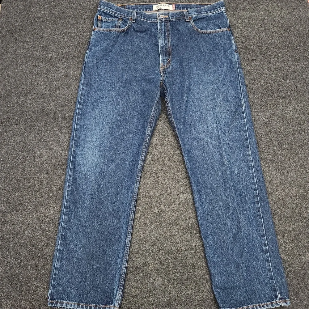 Levis‎ 505 Mens 40x32 Blue Medium Wash Regular Fit Denim Jeans